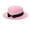 Pink, variant on Boater Straw Hat for Women Wide Brim Beach Sun Hat Bow Panama Hat Fedora for Summer - Pink