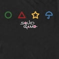 thumbnail image 2 of Men's Squid Game Colorful Symbols Graphic Tee Black Large, 2 of 5