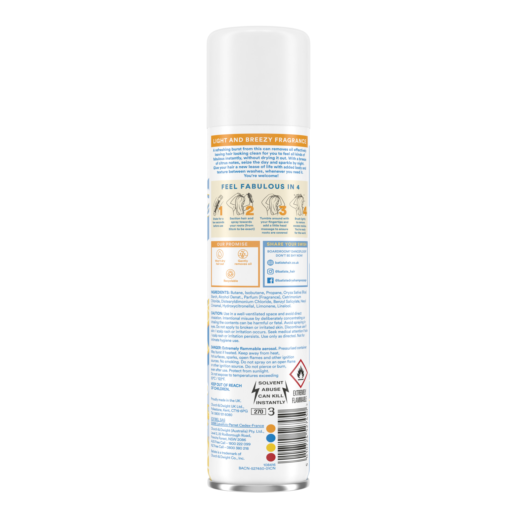 Batiste Fresh Dry Shampoo, 4.23 oz photo 2