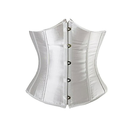 

LELINTA Woman s Underbust Corset Plus Size Sexy Satin Cupless Underbust Corset Waist Training Corsets Corselet Top + G-Srting