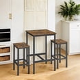 thumbnail image 2 of VASAGLE Mesa de Bar con 2 Bancos, Mesa Comedor con Sillas, Mesa Cocina Pequeña 60 x 60 x 90 cm, Cada Taburete Bar 30 x 40 x 65 cm, para Cocina, Comedor, Industrial, Marrón Rústico y Negro, 2 of 4