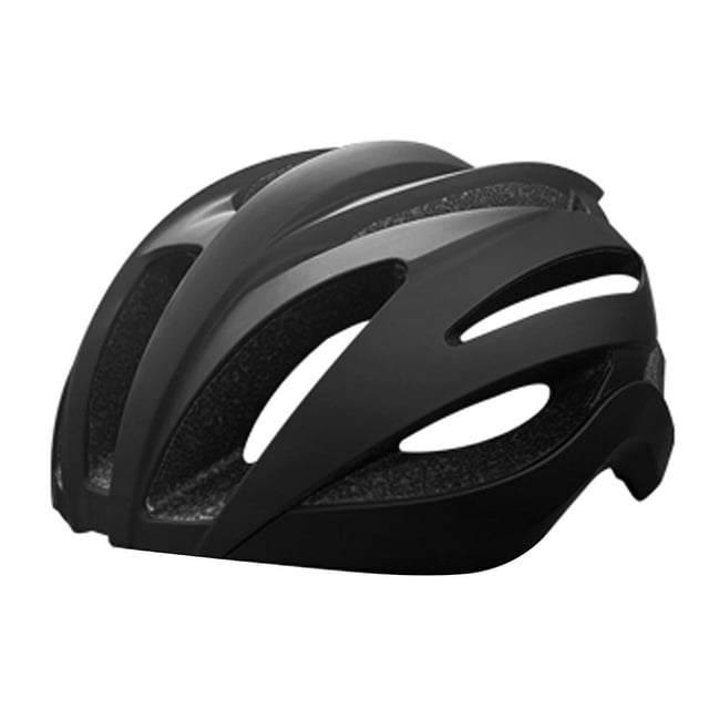 Black L-Size R-24 Bike Helmet with Rear Adjustment Knob, Thickened Multi-Density EPS Foam for Impact Absorption, Detachable Washable Soft Lining, Lightweight PC+EPS Construction, Breathable Lining &