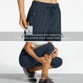 thumbnail image 4 of MASKERT Women's Capri Pants-Lightweight Quick Dry Cargo Hiking Capris Travel Casual Cropped Pants Zipper Pockets Navy Blue（Size XS-XXXL）, 4 of 8