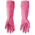 thumbnail image 2 of Luxsea Latex Reusable Household Gloves,Waterproof Anti-Corrosion Non-Slip , Long Sleeves, Kitchen Cleaning, Working, Painting, Gardening, Pet Care (Size S, M, L), 2 of 3