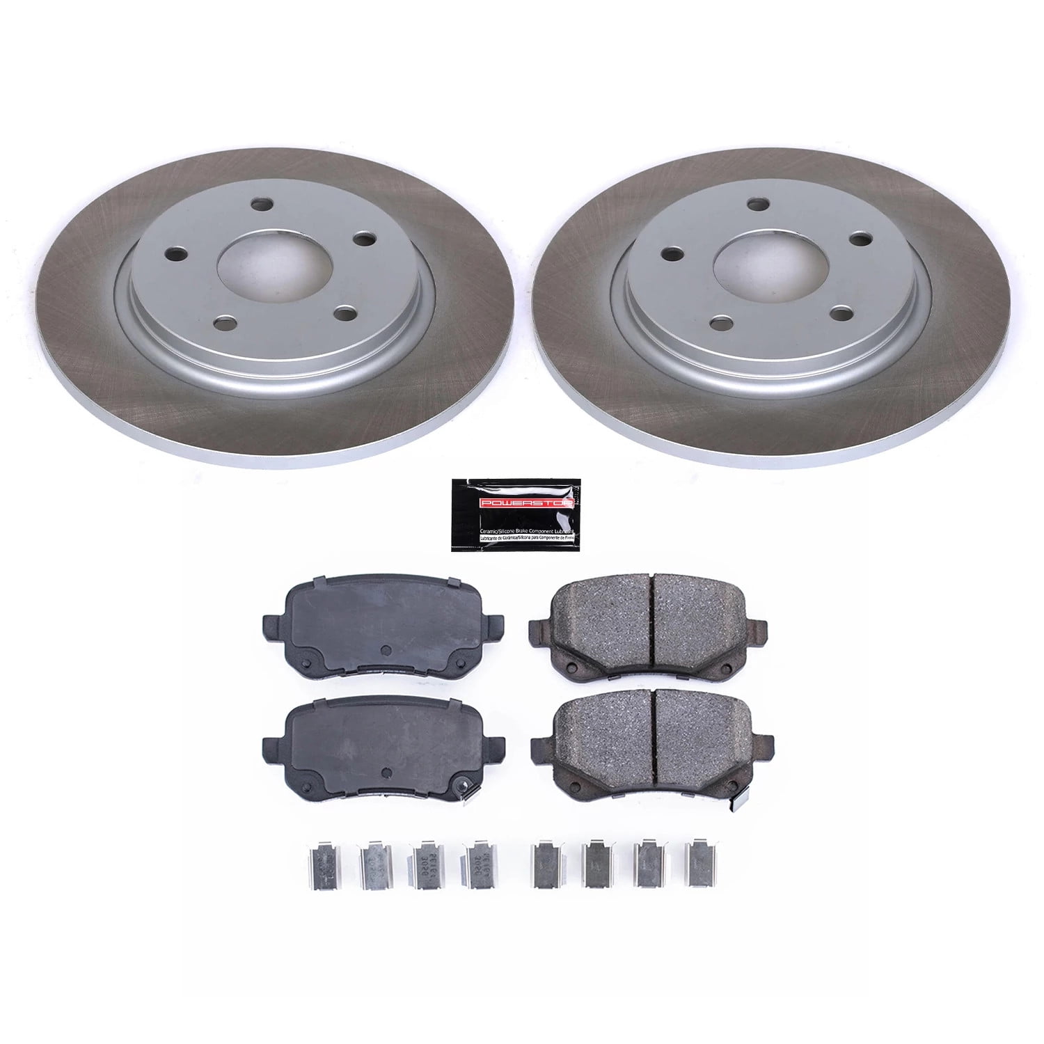 PowerStop Rear Semi-Coated Rotor and Low-Dust Ceramic Brake Pad Kit SC4569