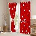 thumbnail image 3 of Homewish Red Love Heart Black Out Curtains for Teens, Romantic Valentines Day Curtains Pack of 2 (42x63 Each), Kawaii Cartoon Bedroom Curtains, Window Curtains Decor, 3 of 6