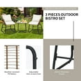 thumbnail image 4 of Gymax 3PCS Outdoor Bistro Set Patio Conversation Furniture Set w/ White Cushions, 4 of 9