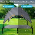 thumbnail image 4 of 48'' Outdoor Elevated Dog Bed with Canopy, Raised Dogs Bed with Six Support Feet, Breathable Cooling Dog Cot Beds Medium Large Size Dogs, Outdoor Pet Hammock Beds, Pet Beds with 4 Ice Pack(X-Large), 4 of 9