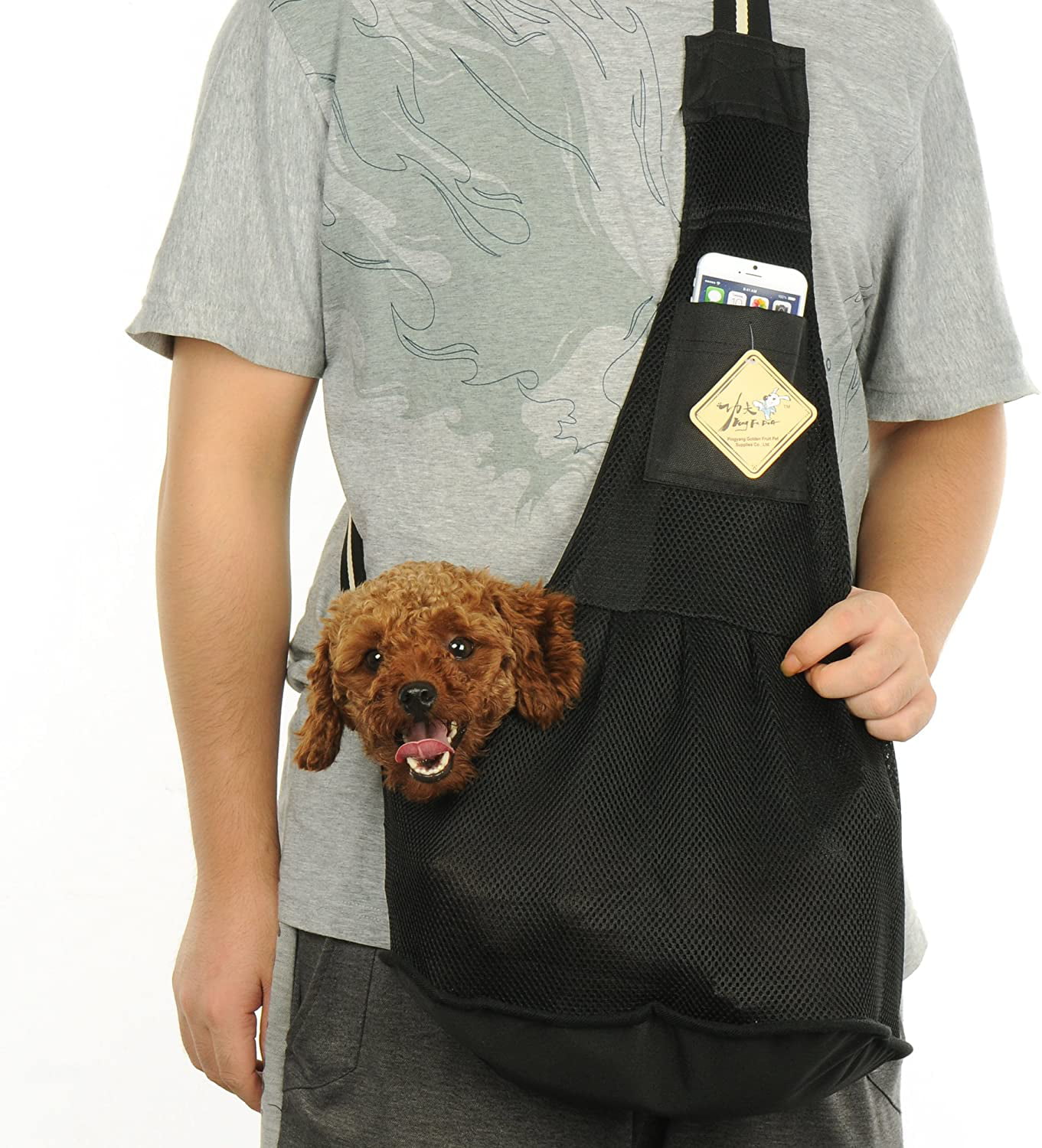 kiwitatá Small Dog Pet Cat Sling Carrier Bag Adjustable Single Shoulder Bag Nylon Cloth Outdoor Pet Carriers Dog Kittens Puppy Carrier Travel Backpack 