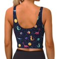 thumbnail image 2 of Yiaed Space Dinosaur Print Ladies Waistcoat Women Sports Vest Vest Sports Women Sports Top Yoga Vest for women-Large, 2 of 8