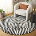 thumbnail image 2 of SAFAVIEH Ebony Driskoll Abstract Area Rug, Black/Ivory, 6' x 6' Round, 2 of 7
