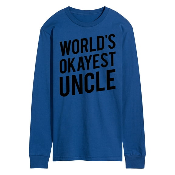 Instant Message - World's Okayest Uncle - Men's Long Sleeve T-Shirt