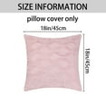 thumbnail image 5 of Unique Bargains Soft Plush Throw Pillow Covers Decorative Cushion Covers (2 Count) Pink-1 18" x 18", 5 of 6