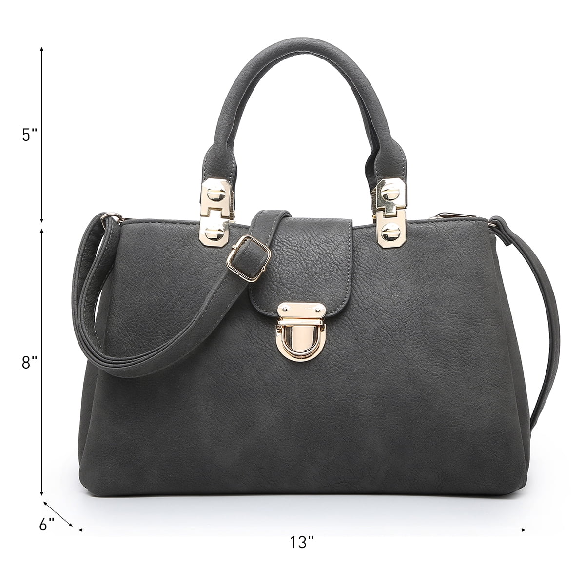 Dasein Women Satchel Handbags Top Handle Purse Medium Tote Bag Vegan Leather Shoulder Bag