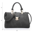 thumbnail image 4 of Dasein Women Satchel Handbags Top Handle Purse Medium Tote Bag Vegan Leather Shoulder Bag, 4 of 6