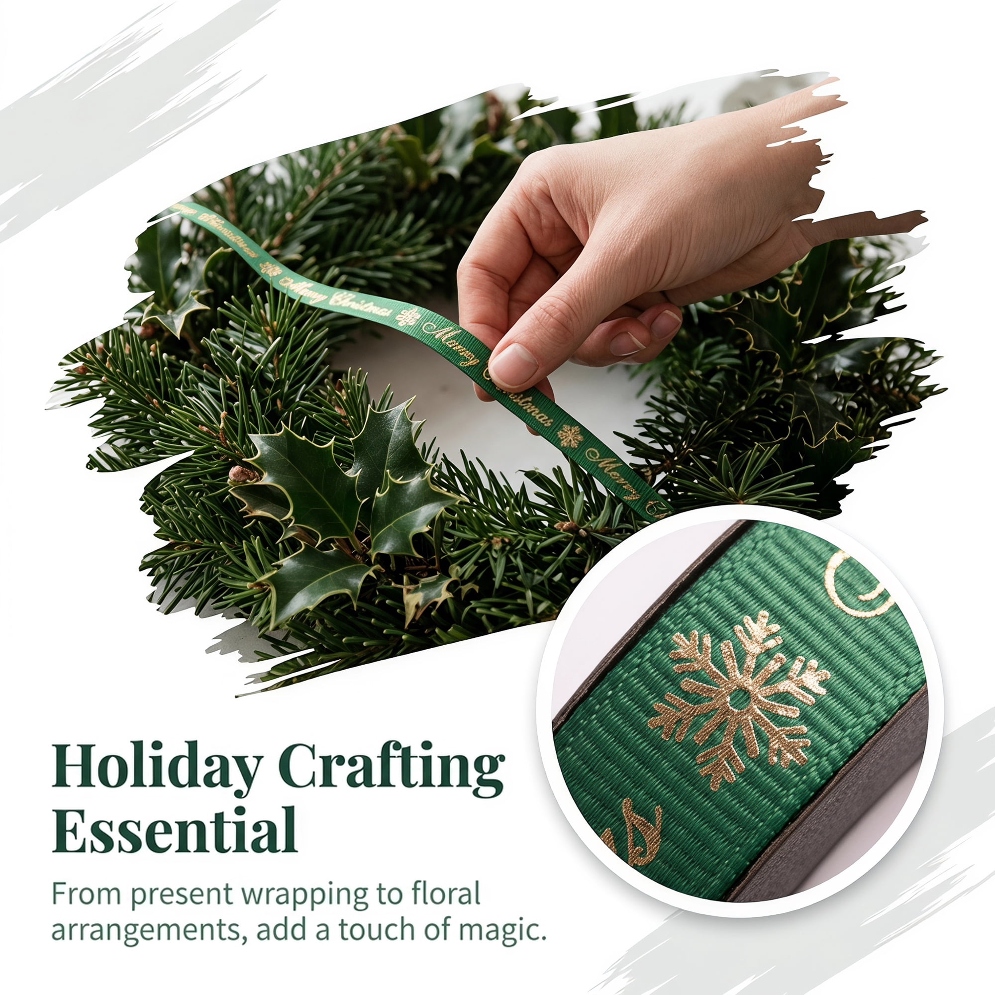 Unique Bargains Vibrant Cartoon Ribbon for Gift Wrapping Green Letter Pattern 5.5 Yard