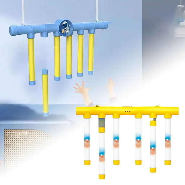 Coge todos los palos de caída de la coordinación del ojo de mano, control remoto, diversión, entrenamiento de reacción Juego de desafío de la mano amarillo