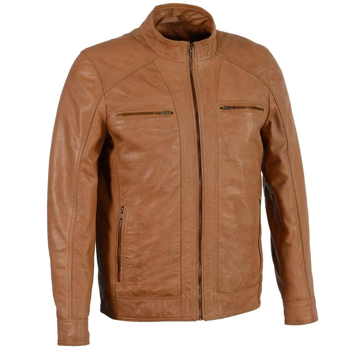 Lambskin Saddle Moto Leather Jacket 2X 