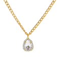 thumbnail image 2 of Retro Micro-set Zircon Water Drop Pendant Necklace Light Luxury Rhinestone Collarbone Chain Necklace Women, 2 of 9