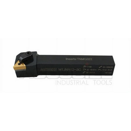 

Accusize 3/4 by 5 Overall Length Mtjnr 12-3c Lathe Tool Holder with Tnmg322 Insert Right Hand 2312-5008x2