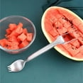 thumbnail image 5 of Neoyler Stainless Steel 2 in 1 Watermelon Cutter and Fork Multifunctional Fruit Splitter Easy to Use Lightweight Portable Kitchen Gadget for Home Camping and Parties, 5 of 8