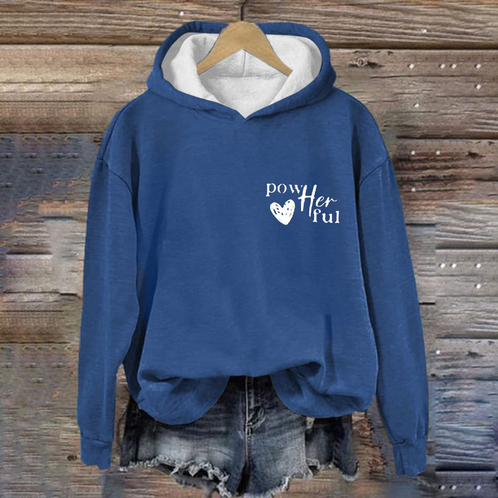 Black_Friday&Cyber/Monday Womens Clothing Under $10.00 Yuxingfu Women'S Casual Fall and Winter Long-Sleeved Fashion Printed Hooded Tops Sweatshirt
