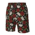 thumbnail image 5 of Naloa Red Rose Skull Men's Beach Shorts, Surfing shorts, Swim trunks, Quick Dry Swim Trunks for Surfing Beach Fun - Medium, 5 of 9