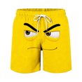 thumbnail image 2 of Cethrio Boys Beach Shorts, Quick-drying Elastic Waist Printed Summer Swim Shorts Yellow Size 6, 2 of 4