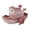 Pink, variant on zhonghuaying Spring Activated Floating Craft Bath Play Molded Boat Shape Basin Play Gear Curved Exterior Blue Gray Tone Small Flag Life Ring Detail Mechanical Self Gliding Basin Play Piece