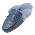 thumbnail image 2 of Zapatos planos de invierno para mujer, pantuflas peludas, sandalias de felpa, toboganes peludos acogedores, zapatos de casa suaves y cálidos Wmkox8yii  hj789, 2 of 7