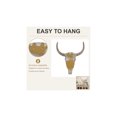 thumbnail image 6 of DecMode Brown Polyresin Skull Bull Wall Decor, 6 of 8