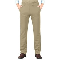 Casual Pants for Men, Men's Skinny Golf Casual Dress Pants Classic Fit Flat Front Expandable Waist Wrinkle Free Work Office Business Pants