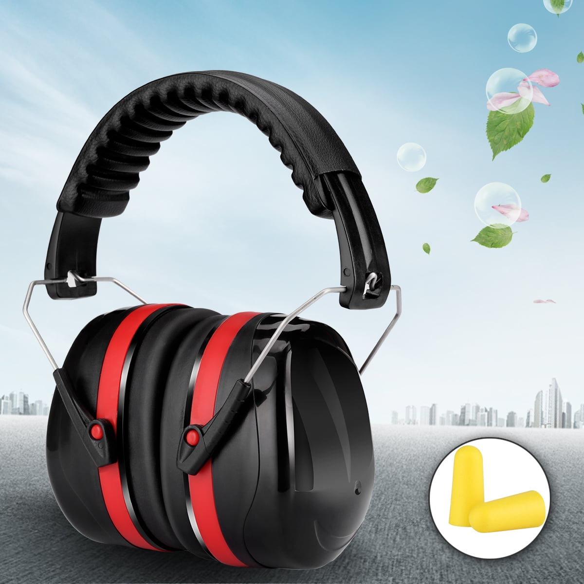 Folding Pro Ear Defenders 32dB SNR Protection Foldable Padded Compact Style 