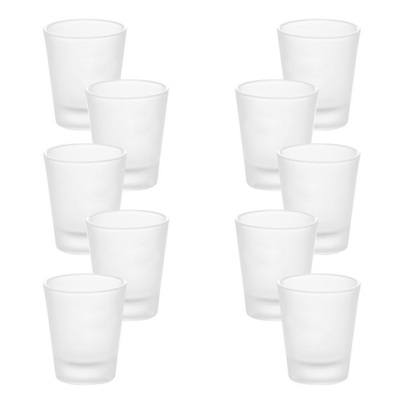 Frosted Glass Shot Glasses 1.75 oz. Set of 10, Bulk Pack - Great for Weddings, Birthdays, Parties, Indoor & Outdoor Events - Frosted