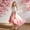 Pink, variant on Ynynloco Girls Chiffon Pleated Elastic High Waist Flare Hem A-Line Boho Swing Maxi Long Skirt