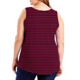 thumbnail image 3 of Jalioing Summer Tank Tops for Women Striped Sleeveless Plus Size Shirts Casual Oversized Crew Neck T Shirts, 3 of 7