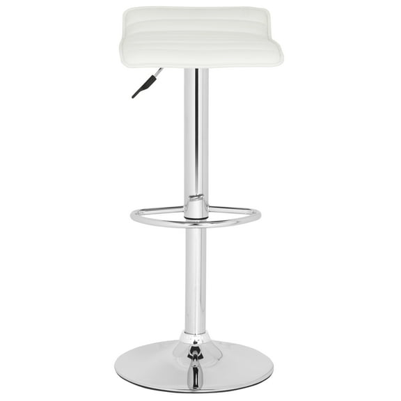 SAFAVIEH Kemonti Square Swivel Low Back Bar Stool, White