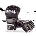 thumbnail image 3 of Guantes De Boxeo Guantes de boxeo de medio dedo, equipo deportivo transpirable de PU portátil (negro L) Likrtyny  Para Estrenar, 3 of 9