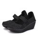 thumbnail image 2 of zapatos informales transpirables de alta ayuda para mujer, mocasines con plataforma, cuñas tejidas de otoño, zapatos de tacón alto de nailon, zapatos de baile cuadrado, 2 of 5