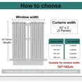 thumbnail image 6 of REGALWOVEN Blackout Curtains 2 Panels for Bedroom with Black Liner , Double Layer Grommet Thermal Insulated Living Room Curtain Dark Blue 42"Wx63"L, 6 of 7