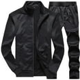 thumbnail image 1 of Men's Suits Product Title Casual Tracksuit Full Zip Running Jogging Athletic Sports Jacket And Pants Set for Everyday Training, 1 of 2
