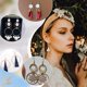 thumbnail image 3 of Juego de 20 pares de aros para abalorios, kits para hacer aretes, anillos de salto abiertos, anillos de unión, conectores circulares para aretes, 3 of 5