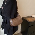 thumbnail image 6 of Women Shoulder Bag Adjustable Strap Crescent Bag Pu Leather Bag For Work Decor Bag (Coffee), 6 of 10