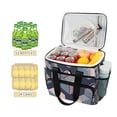 thumbnail image 2 of FORMRS Insulated Cooler Bag 24 Cans Capacity Soft Leakproof Lunch Box with Side Pockets, Dark Cubes, 2 of 7