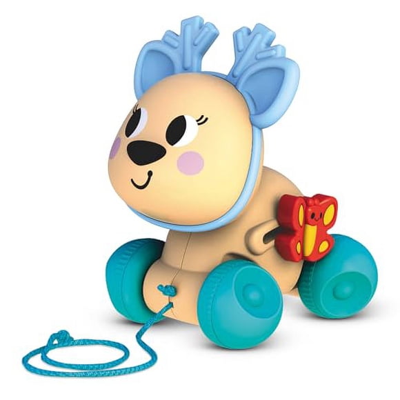 Kids Hits - Ciervo educativo para niños pequeños de empujar y tirar, divertido para 12 meses en adelante