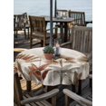 thumbnail image 3 of Outdoor Tablecloth with Umbrella Hole Zipper Brown Palm Trees Round Tablecloth 54" Waterproof Outside Table Cloth Tropical Summer Botanical Seaside Patio Table Cover Tablecloths for Picnic Party, 3 of 8