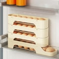thumbnail image 6 of PPgejGEK Refrigerator Egg Rack with Rolling Dispenser, 2-Layer Space Saving Design, Transparent Automatic Tray for Side Door, Food Grade Kitchen Organizer, 6 of 8