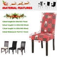 thumbnail image 2 of (Set of 6) Stretch Dining Chair Covers Xmas Christmas Party Banquet Seat Protector Decor, 2 of 7
