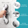 thumbnail image 3 of Grab Bars for Shower, 12 Inch Shower Handle 3 Strong Suction Cup Grab Bar with Hook, Safety Bars for Shower Chair Stool Handicap (2 Pack), 3 of 5