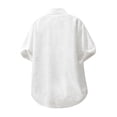 thumbnail image 4 of Yertdoel Men's Button Down Shirts Fashion Print Short Sleeve Lapel Neck Shirt Soft Comfortable Breathable Hawaiian Beach Vacation Summer Outdoor Casual Tops, 4 of 4